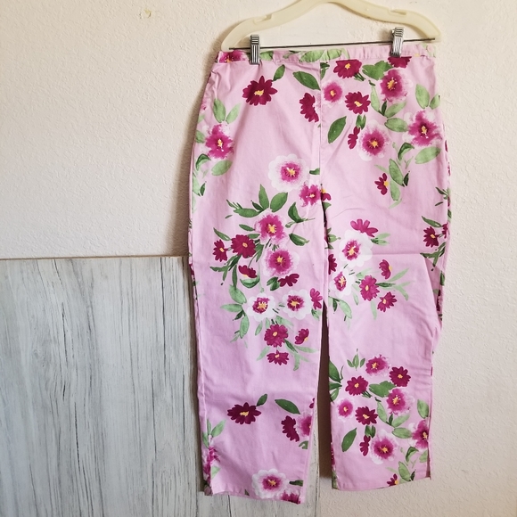 Capri Bill Blass Jeans Femme Taille 12 - Rose, 100% Coton, Taille Haute - Très Bon état